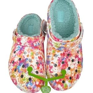 Crocs - *RARE* - ‘Pastel Multi’ Classic lined clog. Woman SZ: Various. NWT